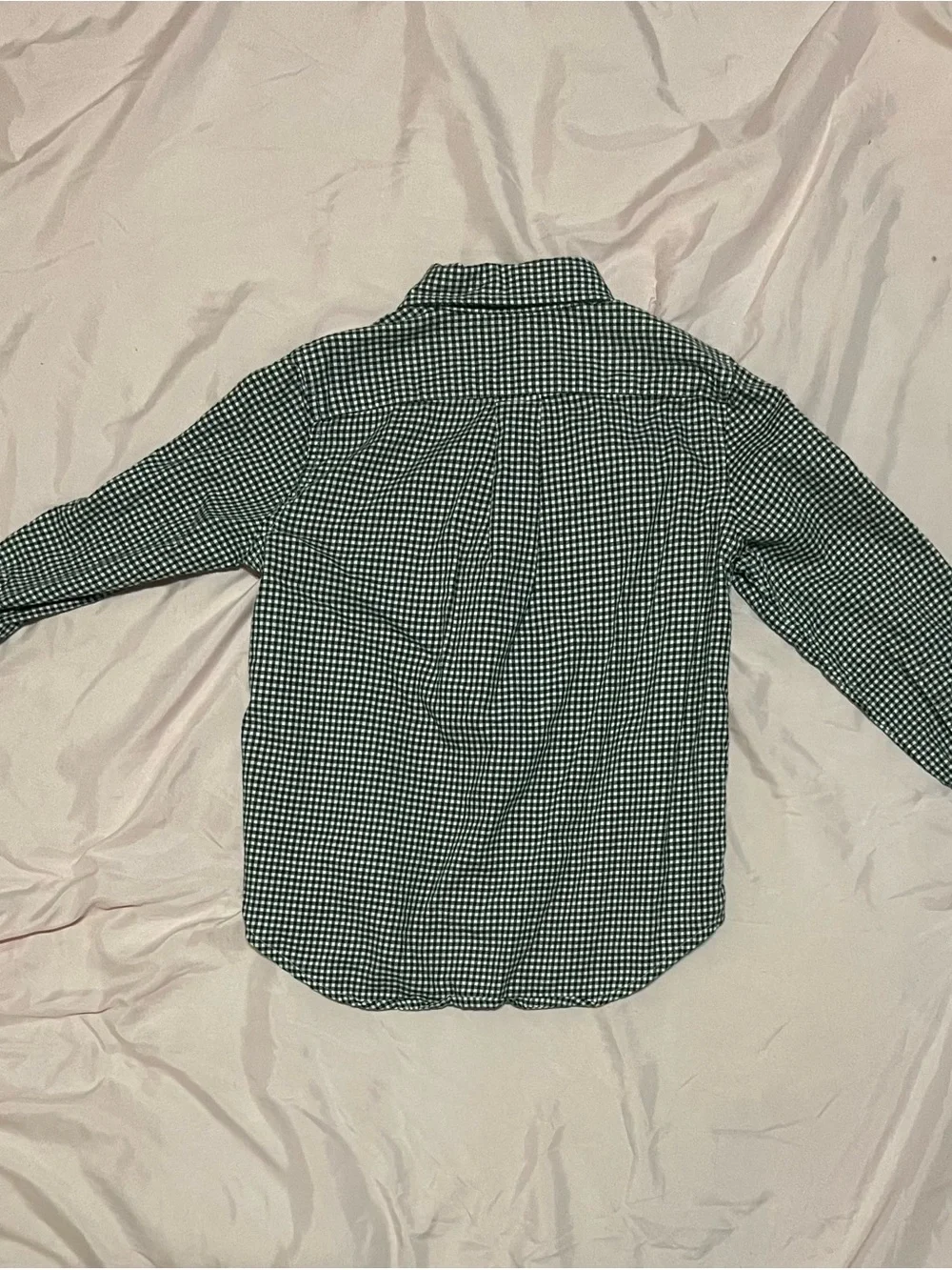 Ralph Lauren Green & White Gingham Button-Down Shirt Boys Size 5